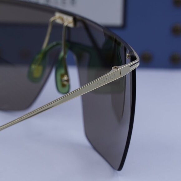 Gucci GG1096S 002 Shield Sunglasses - Gold/Brown - Picture 9 of 10